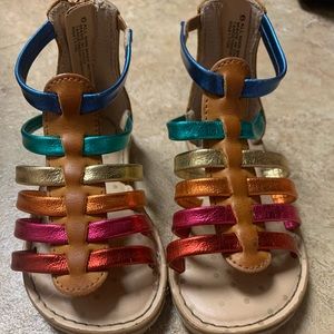 Toddler rainbow gladiator sandals